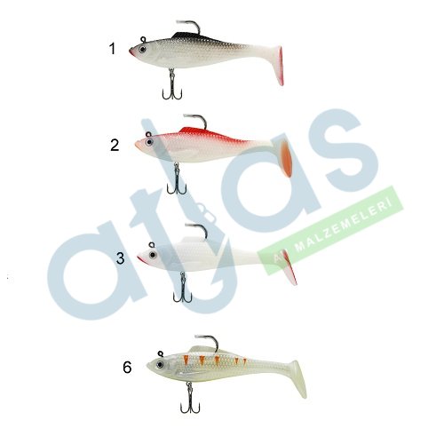 CAPTAİN 3568 CRACKER SOFT 12CM LEVREK TURNA SİLİKONU 3'LÜ SET SUNİ BALIK