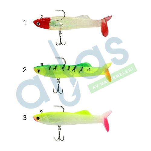 CAPTAİN 3575 PERFECTO SOFT 10CM TURNA SİLİKONU 3'LÜ PAKET SUNİ BALIK