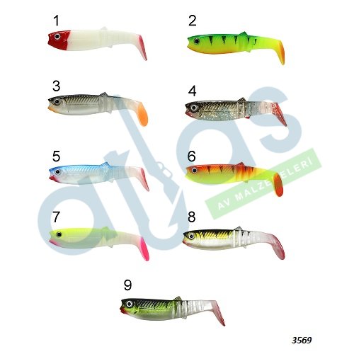 CAPTAİN 3569 STYLE SOFT 8CM LEVREK SİLİKONU 5'Lİ PAKET SUNİ YEM