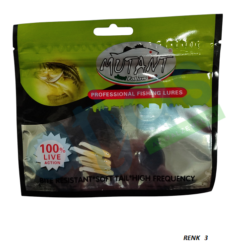 CAPTAİN 3595 ELEGANT 3.5CM SİLİKON ZARGANA 5'Lİ PAKET SUNİ YEM