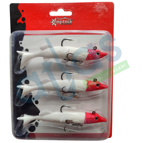 CAPTAİN 3067 PLUSE SOFT 12CM TURNA SİLİKONU 3'LÜ SET SUNİ YEM