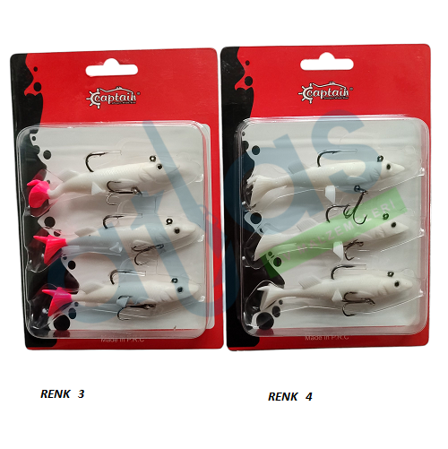 CAPTAİN 3066 PLUSE SOFT 10CM TURNA SİLİKONU 3'LÜ SET SUNİ YEM