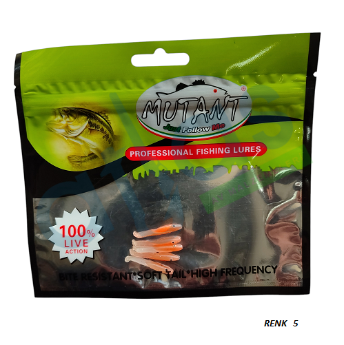 CAPTAİN 3595 ELEGANT 3.5CM SİLİKON ZARGANA 5'Lİ PAKET SUNİ YEM