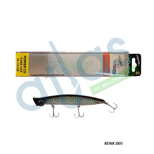 RİVER POP'N CATCH 3D 125 12,5CM 19GR POPPER MAKET BALIK
