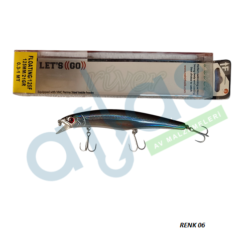 RİVER LET'S GO 125F 12.5CM 21GR 0.3-1MT MAKET BALIK