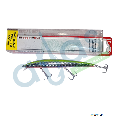 RİVER TREBLE DEVIL 145F 14.5CM 21.5Gr 0.3-0.7MT
